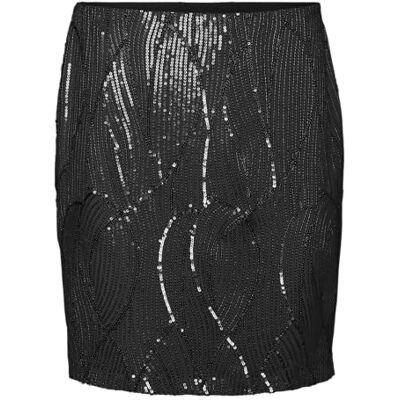 VERO MODA VMELLEN HW Short Rok JRS, zwart, S VERO MODA VMELLEN HW Short Rok JRS, zwart, S