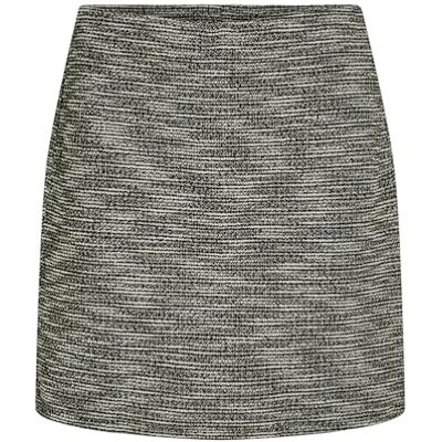 VILA VIAMERA HW Korte rok, Black Beauty/Detail: wit/bruin, L VILA VIAMERA HW Korte rok, Black Beauty/Detail: wit/bruin, L