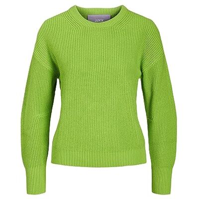 JACK & JONES JJXXX Jxmila LS Twist Crew Neck Knit Noos Not Dames, groene flitser, L JACK & JONES JJXXX Jxmila LS Twist Crew Neck Knit Noos Not Dames, groene flitser, L