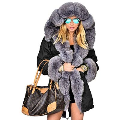 Roiii Winterjas, dik, warm, vrouwen,kap,donzen parka, fleece, bont, outdoor, overjas, lange jas, buitenkledij, XL Roiii Winterjas, dik, warm, vrouwen,kap,donzen parka, fleece, bont, outdoor, overjas, lange jas, buitenkledij, XL
