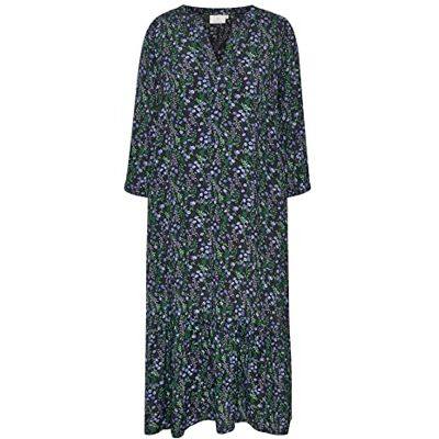 KAFFE Damesjurk met print van 3/4 mouwen, Below The Knie dames Casual jurk KAFFE Damesjurk met print van 3/4 mouwen, Below The Knie dames Casual jurk