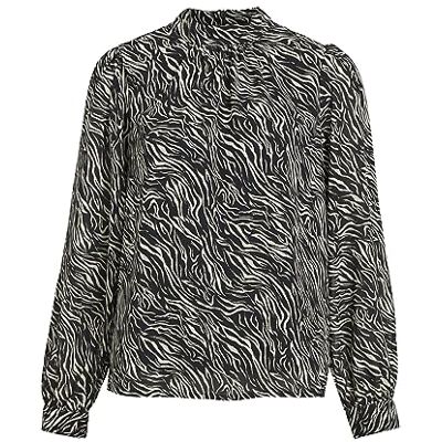 Object Objmila L/S High Neck Top Noos dames blouse met lange mouwen Object Objmila L/S High Neck Top Noos dames blouse met lange mouwen