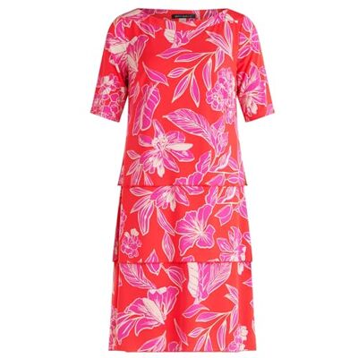 Betty Barclay Damesjurk met 3/4 mouwen, rood/paars, 42 Betty Barclay Damesjurk met 3/4 mouwen, rood/paars, 42