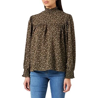 DreiMaster Vintage Bridgeport blouse met lange mouwen voor dames, olijf, meerkleurig, XS DreiMaster Vintage Bridgeport blouse met lange mouwen voor dames, olijf, meerkleurig, XS