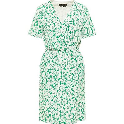 faina Damesjurk met bloemenpatroon 19222813-FA01, GROEN wit, M, Jurk met bloemenpatroon, M faina Damesjurk met bloemenpatroon 19222813-FA01, GROEN wit, M, Jurk met bloemenpatroon, M