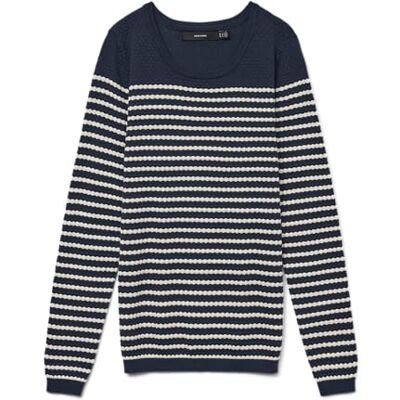 VERO MODA Vmcare Structure Ls O-Neck Blou Noos, navy blazer, XS VERO MODA Vmcare Structure Ls O-Neck Blou Noos, navy blazer, XS