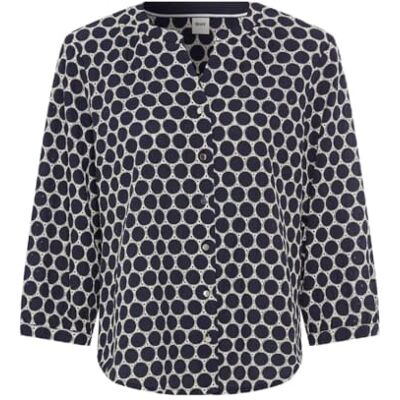 Brax Style Velia blouse met borduurwerk, 22 Navy, 40 Brax Style Velia blouse met borduurwerk, 22 Navy, 40