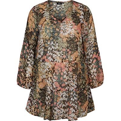 Zizzi dames marley blouse, meerkleurig (Mix Flower Aop 9997), S Zizzi dames marley blouse, meerkleurig (Mix Flower Aop 9997), S
