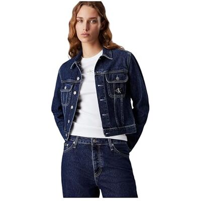 Calvin Jeans Dames cropped 90'S DENIM JACKET Trucker Jacket, Denim Medium, 5XL, Denim Medium, 5XL grote maten Calvin Jeans Dames cropped 90'S DENIM JACKET Trucker Jacket, Denim Medium, 5XL, Denim Medium, 5XL grote maten