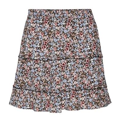 VERO MODA Bestseller A/S VMEASY FRL Mini rok WVN GA PTT, Zwart/Aop:cille VERO MODA Bestseller A/S VMEASY FRL Mini rok WVN GA PTT, Zwart/Aop:cille