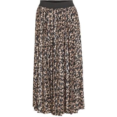 VILA VINITBAN Print Rok NOOS, zwart/Aop: hazel, S VILA VINITBAN Print Rok NOOS, zwart/Aop: hazel, S