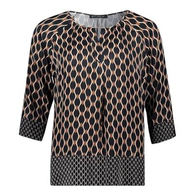 Betty Barclay Damesblouse, zwart/blauw, 44 Betty Barclay Damesblouse, zwart/blauw, 44