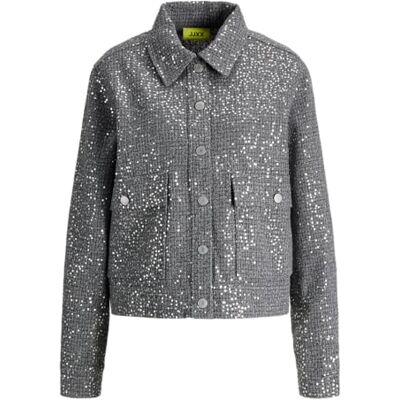 JACK & JONES Dames Jxlucy Buckle Ls Jacket WVN, Thunderstorm, M, Onweer, M JACK & JONES Dames Jxlucy Buckle Ls Jacket WVN, Thunderstorm, M, Onweer, M