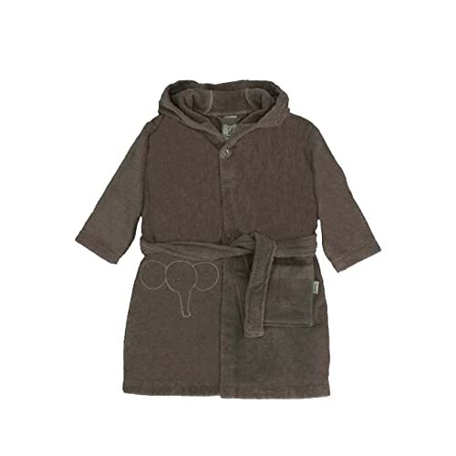 Sterntaler Baby Unisex Badjas Baby GOTS Kids Badjas Olifant Eddy Badjas Baby, Kids Badjas bruin, 110/116