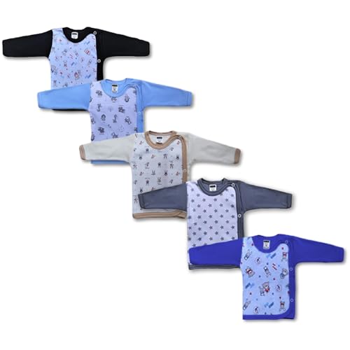 MEA BABY baby wikkelshirt lange mouwen katoen 5-pack Wikkelshirt baby meisje wikkelshirt baby jongen