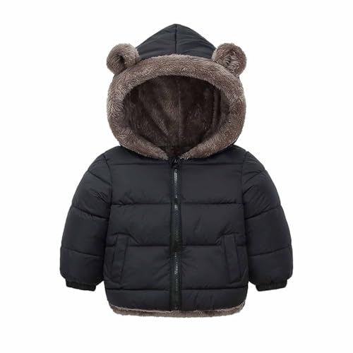 Honhoha Jongens dragen oorjas   Schattige kinderwinterjassen jongens   Comfortabele winterkleding, zachte jongensjas voor kinderen, winter, koud weer van 1-4 jaar