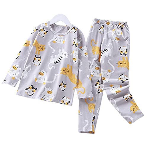 DOILE Jongens Baby Meisjes Kleding Sets Jongens Baby Meisjes Pyjama Sets Kinderen 2 Sets Katoen Lange Mouwen Tops Broek Kleding Sets 1-9 Jaar (4-5Years,A6)