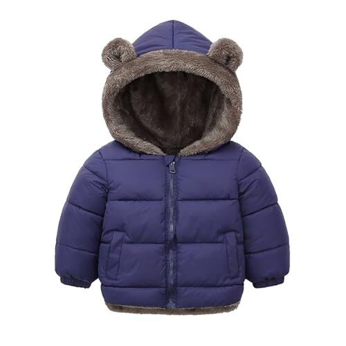 Gomice Winterjas voor kinderen beren   Schattige kinderwinterjassen jongens   Comfortabele winterkleding, zachte jongensjas voor kinderen, winter, koud weer van 1-4 jaar