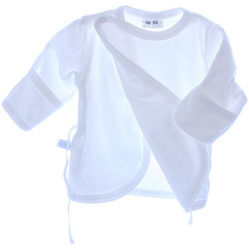 La Bortini hemdje wikkelshirt babyhemdje shirt vleugelhemdje met omslagmouwen 56 62 crème hemd