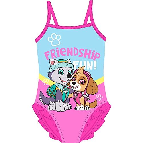 eplusm Paw Patrol Skye Badpak voor meisjes, zomer, schattig roze badpak met Skye-motief, eendelig badpak voor meisjes, 98-128 cm, roze-roze., 104 cm