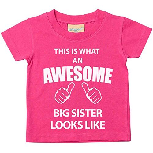 60 Second Makeover Limited Dit is What an Awesome Big Sister Looks Like Roze T-shirt Baby Peuter Kinderen Verkrijgbaar in Maten 0-6 maanden tot 14-15 Jaar