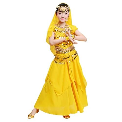 keephen Buikdanskostuum voor kinderen, oosterse dans, meisjes, buikdans, India, buikdans, kleding, buikdans, kinderen, Indiaas, 6 kleuren