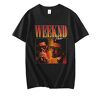 OUHZNUX Mannen De Weeknd X Vlone De Weeknd Tee Shirt 90S Vintage Unisex Zwart Katoen T-shirt Man Vrouw Top Punk Kleding XXS-3XL