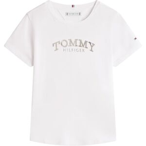 Tommy Hilfiger Tommy FOIL TEE SS KG0KG0KG08974 S/S T-shirt voor meisjes, wit (wit), 8 jaar, Wit (wit), 8 jaar Tommy Hilfiger Tommy FOIL TEE SS KG0KG0KG08974 S/S T-shirt voor meisjes, wit (wit), 8 jaar, Wit (wit), 8 jaar