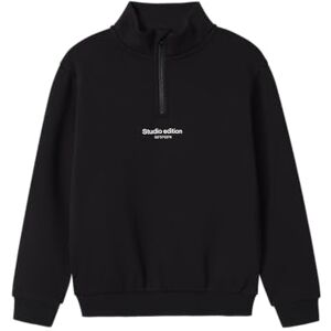 Name it Nkmbrody Ls Nreg Sweat Zip Bru Noos, zwart, 134-140 Name it Nkmbrody Ls Nreg Sweat Zip Bru Noos, zwart, 134-140