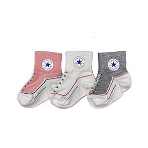 CONVERSE ALL STAR Converse Infant Toddler Socks 3 Pack (Pink(NC0172-AB5)/White/Grey, 12-24 Months) CONVERSE ALL STAR Converse Infant Toddler Socks 3 Pack (Pink(NC0172-AB5)/White/Grey, 12-24 Months)