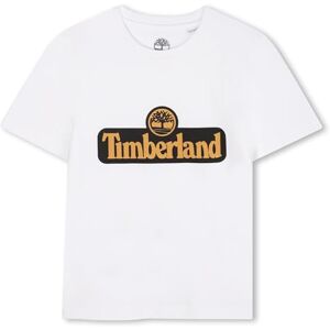 Timberland T60212 T-shirt voor jongens, Wit/Zwart, 6 Jaren Timberland T60212 T-shirt voor jongens, Wit/Zwart, 6 Jaren