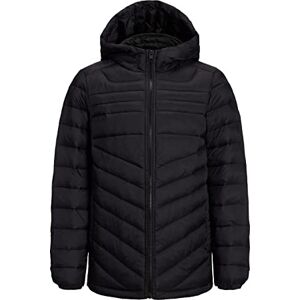 JACK & JONES Jjehero Puffer Hood Noos Jnr jas voor jongens, Zwart/Detail:print, 176 JACK & JONES Jjehero Puffer Hood Noos Jnr jas voor jongens, Zwart/Detail:print, 176