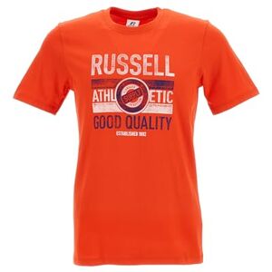 Russell Athletic SS Crewneck T-shirt met korte mouwen, Oranje. Com, 104 Russell Athletic SS Crewneck T-shirt met korte mouwen, Oranje. Com, 104