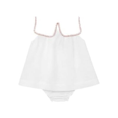 Gocco Jurk met babyborduursel, Optisch wit, 18 Maanden Gocco Jurk met babyborduursel, Optisch wit, 18 Maanden