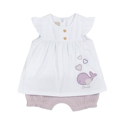 Chicco romper, Licht lila, 9 Maanden Chicco romper, Licht lila, 9 Maanden
