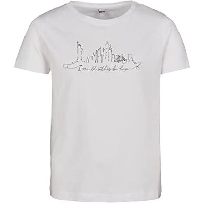 Tee Unisex Kids Kids Want to Be Here T-shirt, wit, 110/116 Tee Unisex Kids Kids Want to Be Here T-shirt, wit, 110/116