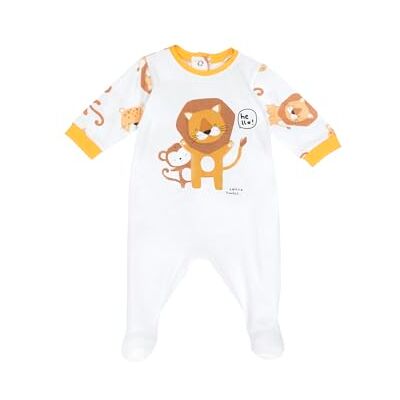 Chicco Katoenen rompertje met voet, pyjama voor kinderen en pasgeborenen, uniseks, Wit, 6 Maanden Chicco Katoenen rompertje met voet, pyjama voor kinderen en pasgeborenen, uniseks, Wit, 6 Maanden