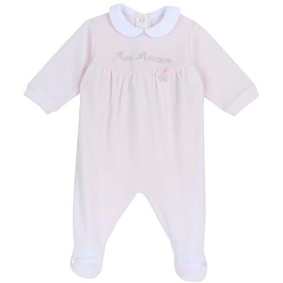 Chicco Chenille romper met voet voor meisjes 0-24, lichtroze 04, 12 maanden, lichtroze 04, 12 Maanden Chicco Chenille romper met voet voor meisjes 0-24, lichtroze 04, 12 maanden, lichtroze 04, 12 Maanden