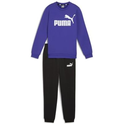 Puma Taupe Kindersportoutfit - Zacht plucheweefsel Puma Taupe Kindersportoutfit - Zacht plucheweefsel