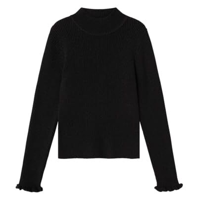 Name it Nkfriaglitter Ls Knit gebreide trui voor meisjes, Zwart/pasvorm: slim fit., 134-140 Name it Nkfriaglitter Ls Knit gebreide trui voor meisjes, Zwart/pasvorm: slim fit., 134-140
