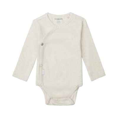 Noppies Rib Nino Romper met lange mouwen, uniseks, havermout, 68 cm Noppies Rib Nino Romper met lange mouwen, uniseks, havermout, 68 cm