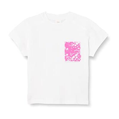 s.Oliver T-shirt voor meisjes, korte mouwen, wit (0100_white), M s.Oliver T-shirt voor meisjes, korte mouwen, wit (0100_white), M
