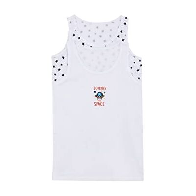 DeFacto Mouwloos body voor jongens bovenwijdte voor jongens (wit, 3/4 Y), wit DeFacto Mouwloos body voor jongens bovenwijdte voor jongens (wit, 3/4 Y), wit