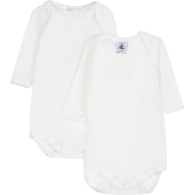 Petit Bateau Uniseks rompertjes, verpakking van 2 stuks, variant 1, 0-3 Maanden Petit Bateau Uniseks rompertjes, verpakking van 2 stuks, variant 1, 0-3 Maanden