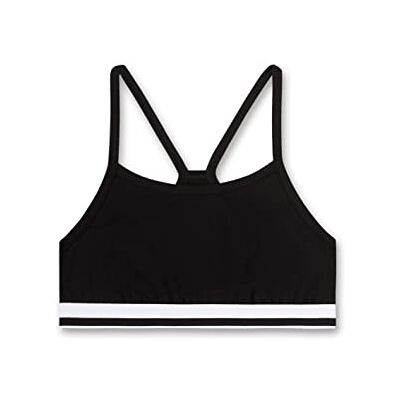 Sanetta Meisjesbustier Wit Comfortabele en aangename bustier voor meisjes van een katoenmix. Ondergoed voor meisjes, Super zwart., 176 Sanetta Meisjesbustier Wit Comfortabele en aangename bustier voor meisjes van een katoenmix. Ondergoed voor meisjes, Super zwart., 176