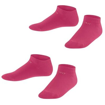 ESPRIT Uniseks-kind Korte sokken Foot Logo Multipack K Sn katoen kort eenkleurig 2 paar, Rood Scarlet 8859, 23-26 ESPRIT Uniseks-kind Korte sokken Foot Logo Multipack K Sn katoen kort eenkleurig 2 paar, Rood Scarlet 8859, 23-26