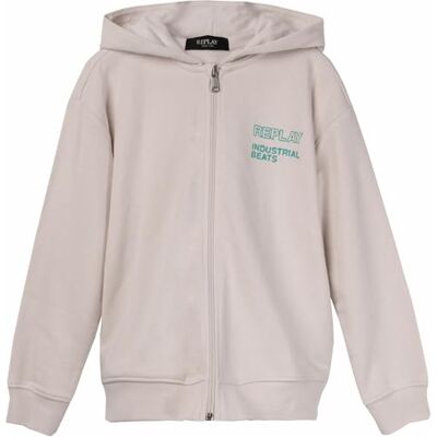 Replay Jongens hoodie, 101 krijt, 4 Jaar Replay Jongens hoodie, 101 krijt, 4 Jaar