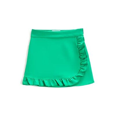 Koton Mini Ruffled Envelop met rits voor meisjes, groen (814), 7-8 Jaren Koton Mini Ruffled Envelop met rits voor meisjes, groen (814), 7-8 Jaren