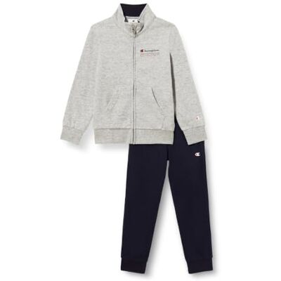 Champion Legacy Graphic Sweatsuit met volledige rits voor jongens, Grijs (EM021), 3-4 jaar Champion Legacy Graphic Sweatsuit met volledige rits voor jongens, Grijs (EM021), 3-4 jaar