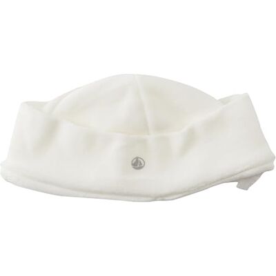 Petit Bateau Babyhoed - Wit katoenen ribbelhoed Petit Bateau Babyhoed - Wit katoenen ribbelhoed